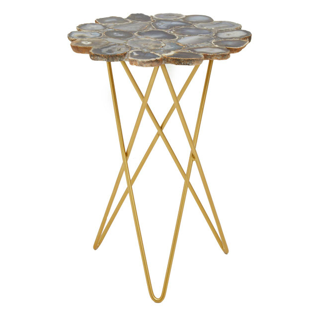Premier Housewares Jaipur Side Table With Agate Top
