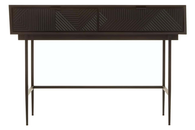 Premier Housewares Jakara Black Finish Console Table With 2 Drawers