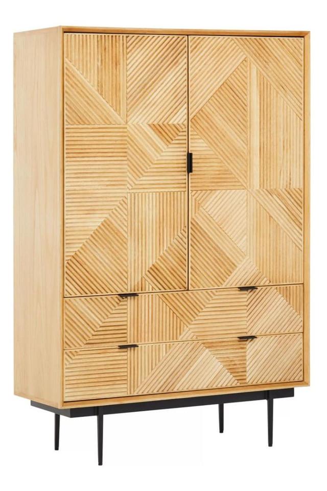 Premier Housewares Jakara Natural Finish Cabinet With Drawers