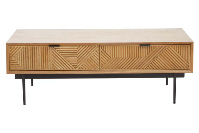 premier housewares Jakara Natural Finish Coffee Table with Drawers