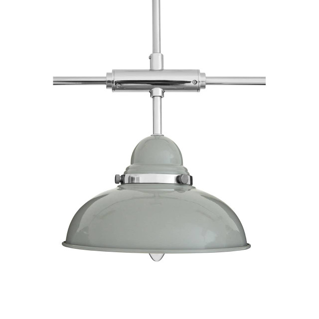 Premier Housewares Jasper 3 Shades Light Grey And Chrome Pendant Light