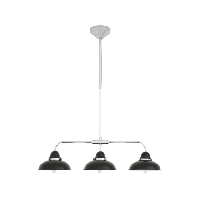 premier housewares Jasper Black and Chrome 3 Light Pendant Light