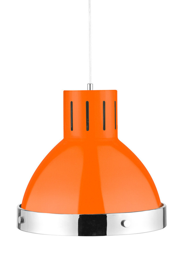 premier housewares Jasper Orange and Chrome Pendant Light