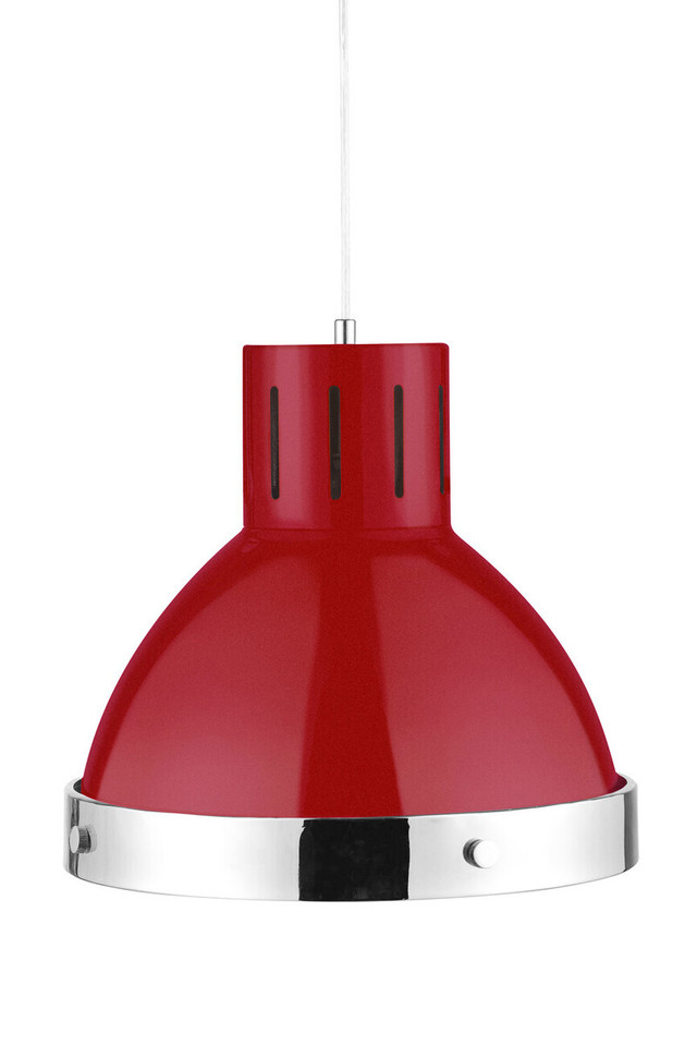 premier housewares Jasper Red and Chrome Pendant Light