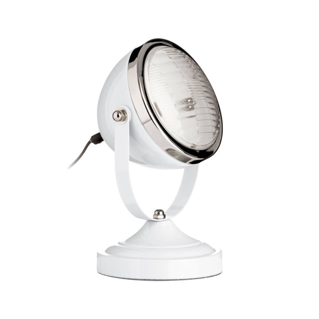 Premier Housewares Jasper Spot White And Chrome Table Lamp