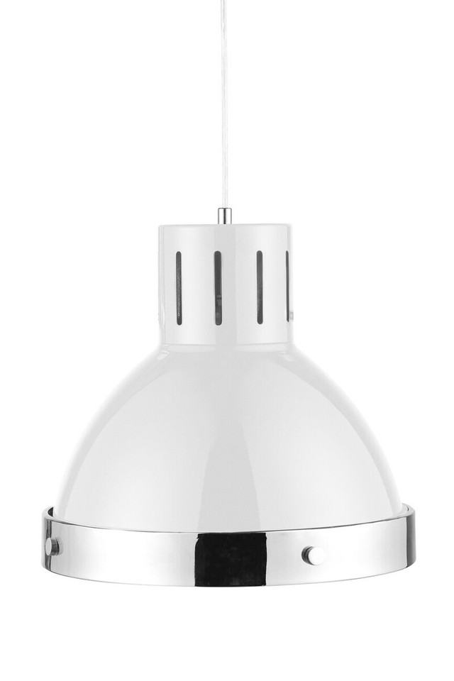 Premier Housewares Jasper White And Chrome Pendant Light