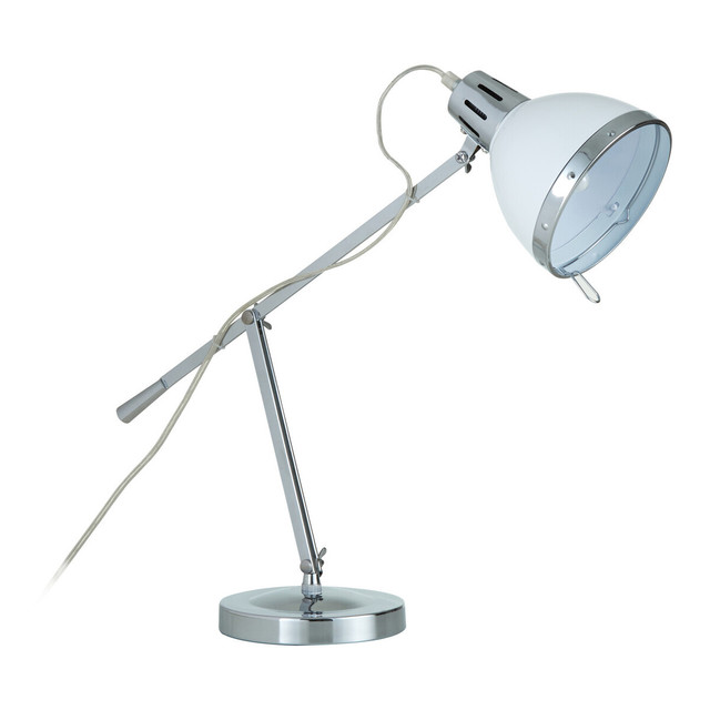 premier housewares Jasper White Shade Table Lamp with EU Plug
