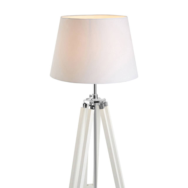 Premier Housewares Jasper White Tripod Base Floor Lamp