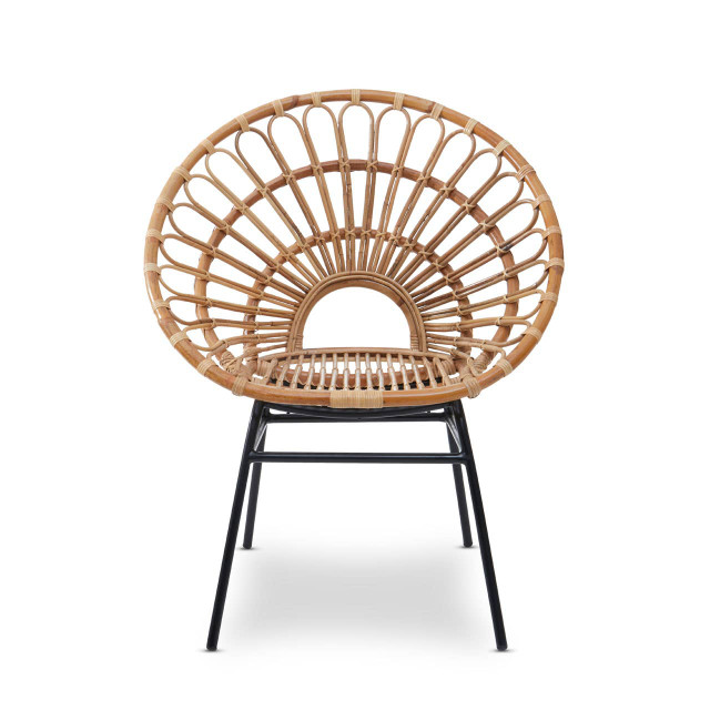Premier Housewares Java Natural Rattan Flared Back Chair