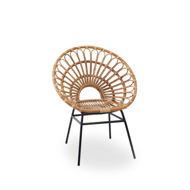 premier housewares Java Natural Rattan Flared Back Chair