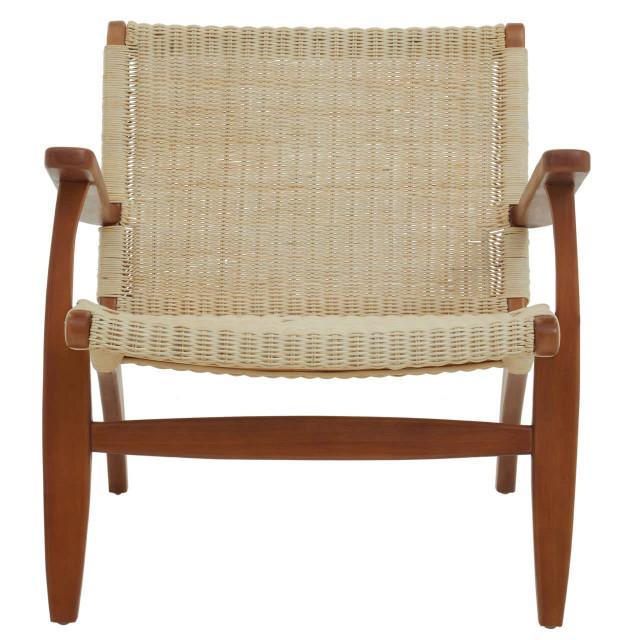 Premier Housewares Java Woven Chair In Natural Rattan