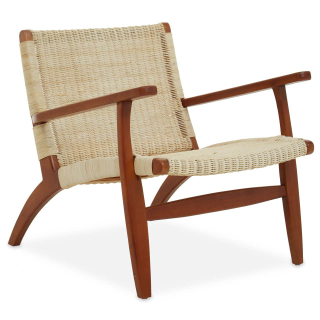 premier housewares Java Woven Chair In Natural Rattan