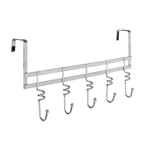 Premier Housewares Jaxen Chrome Over Door 5 Hook Swirl Hanger