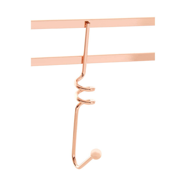 Premier Housewares Jaxen Copper Finish Over Door 5 Hook Swirl Hanger