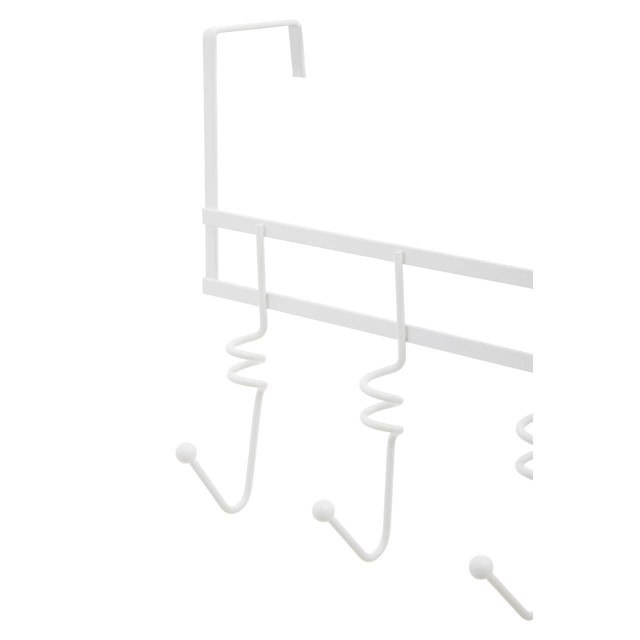 Premier Housewares Jaxen Over Door White Hanger With Five Swirl Hooks