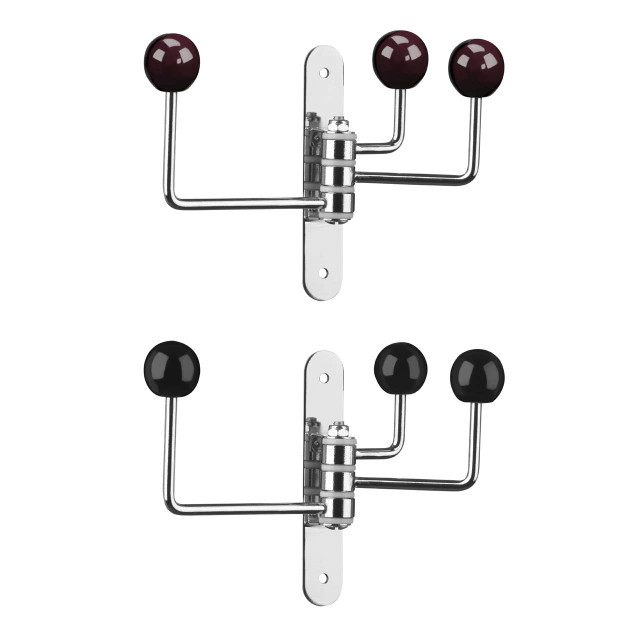Premier Housewares Jaxen Purple Ceramic Balls 3 Hook Wall Hanger