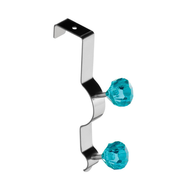 Premier Housewares JaxenOver Door Teal Diamantes Double Hook