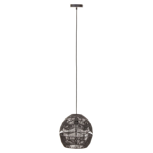 Premier Housewares Jaya Black Paper Rope Pendant Light