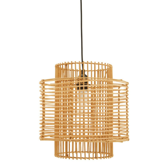 Premier Housewares Jaya Natural Rattan Overlapping Pendant Lamp