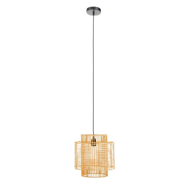 premier housewares Jaya Natural Rattan Overlapping Pendant Lamp