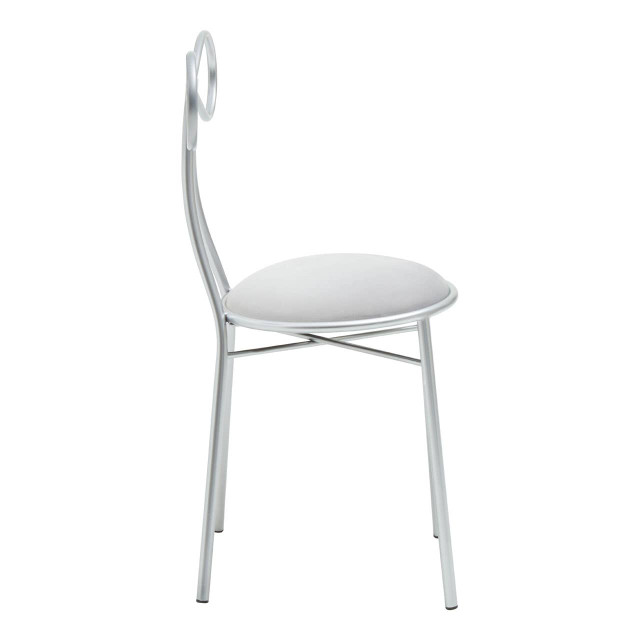 Premier Housewares Jolie Silver Bow Detail Chair With Silver Velvet Seat