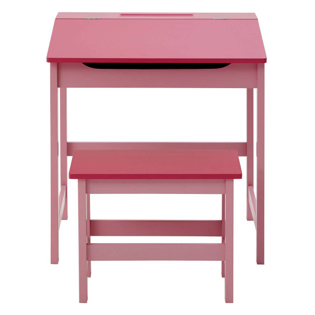 Premier Housewares Jordan Childrens Pink Desk And Stool