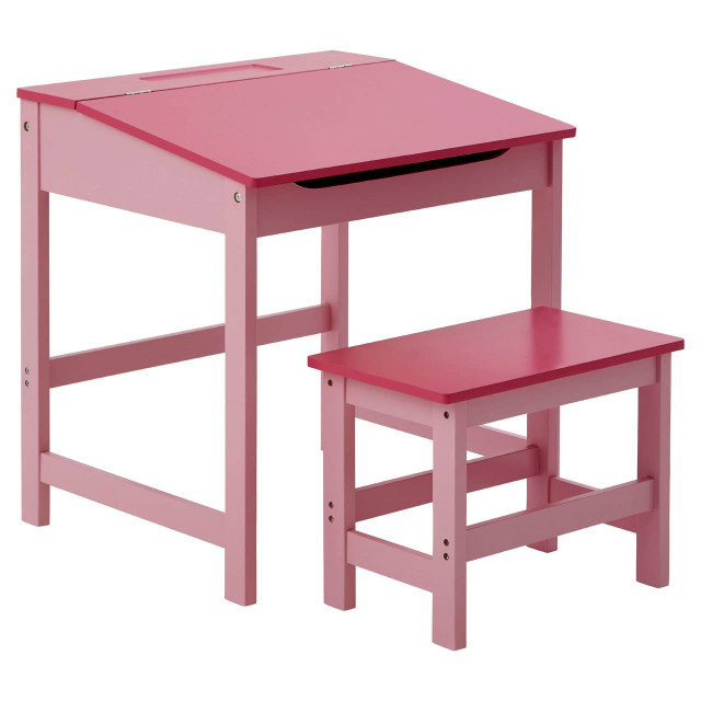 premier housewares Jordan Childrens Pink Desk And Stool