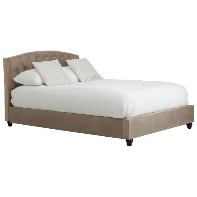 Premier Housewares Josephine Mink Brushed Velvet Double Bed