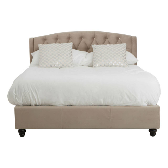 premier housewares Josephine Mink Brushed Velvet Double Bed
