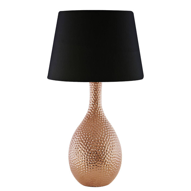 Premier Housewares Julius Copper Hammered Ceramic Table Lamp