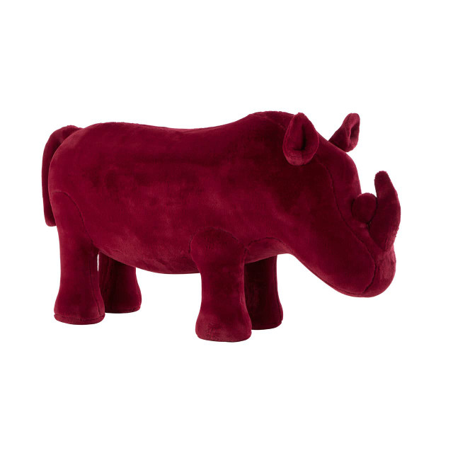 Premier Housewares Jungle Safari Kids Maroon Rhino Animal Stool