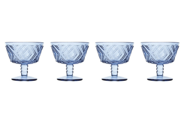 Premier Housewares Juno Set Of 4 Blue Dessert Dishes