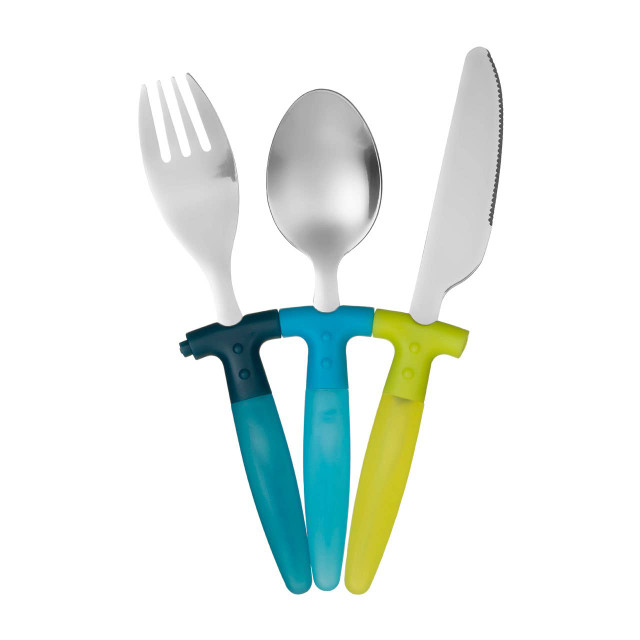 Premier Housewares Kai Childrens 3 Piece Blue And Yellow Cutlery Set