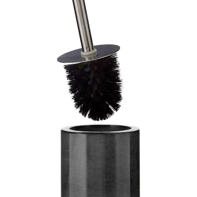 Premier Housewares Kamal Dark Grey Marble Effect Toilet Brush
