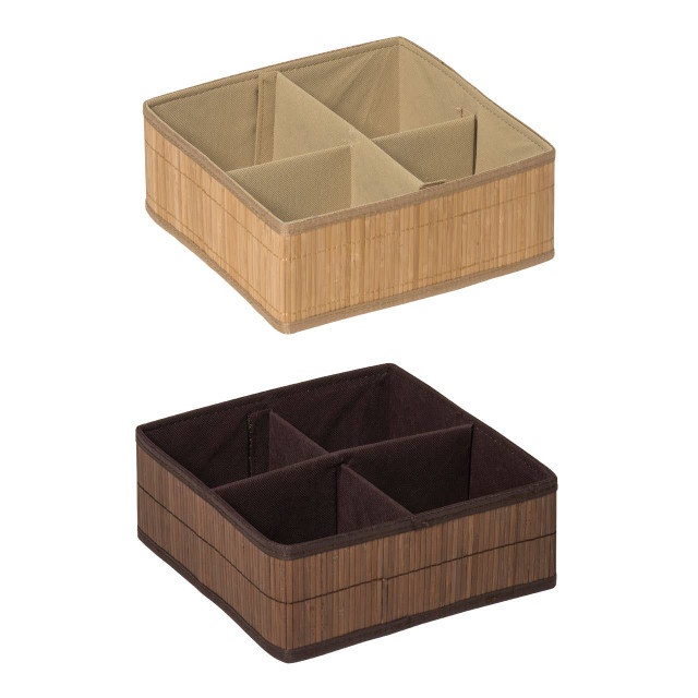 Premier Housewares Kankyo 4 Sections Dark Brown Storage Box