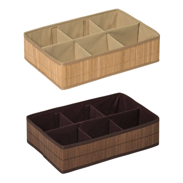 Premier Housewares Kankyo 6 Sections Dark Brown Storage Box