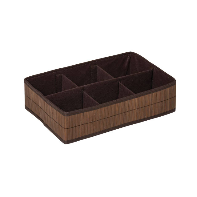 premier housewares Kankyo 6 Sections Dark Brown Storage Box