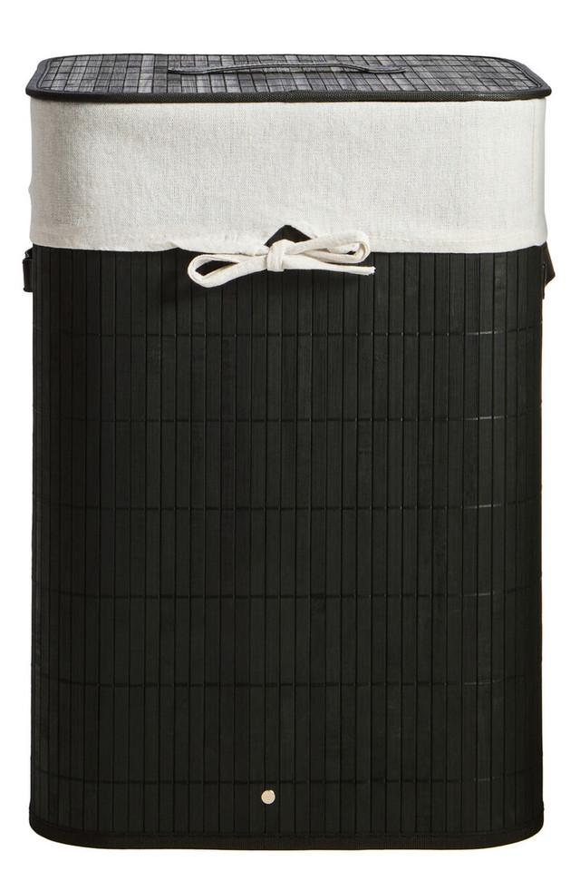 Premier Housewares Kankyo Black Square Laundry Hamper
