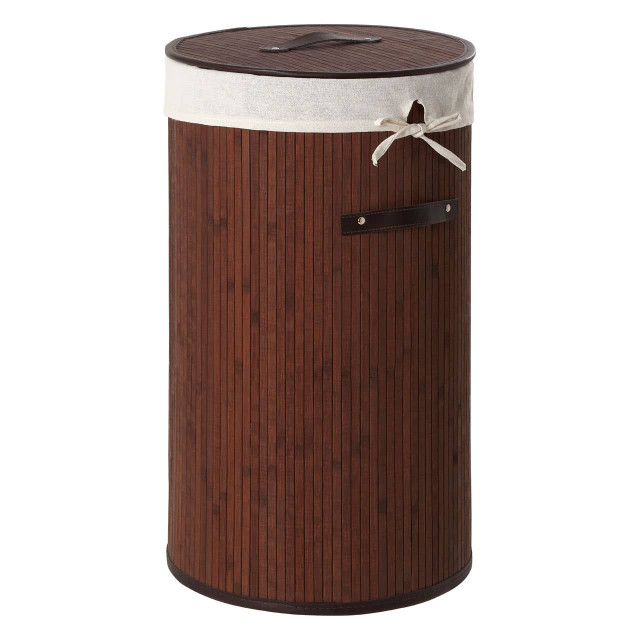 Premier Housewares Kankyo Dark Brown Round Laundry Hamper