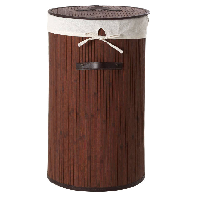 premier housewares Kankyo Dark Brown Round Laundry Hamper