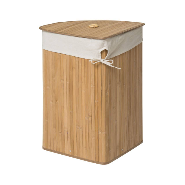 premier housewares Kankyo Natural Bamboo Corner Laundry Hamper