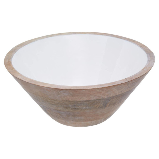 premier housewares Kara Mango Wood Medium Tapered Bowl