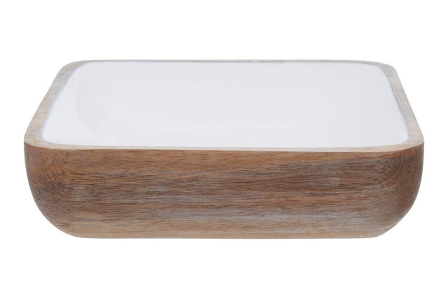 Premier Housewares Kara Medium Mango Wood Square Bowl