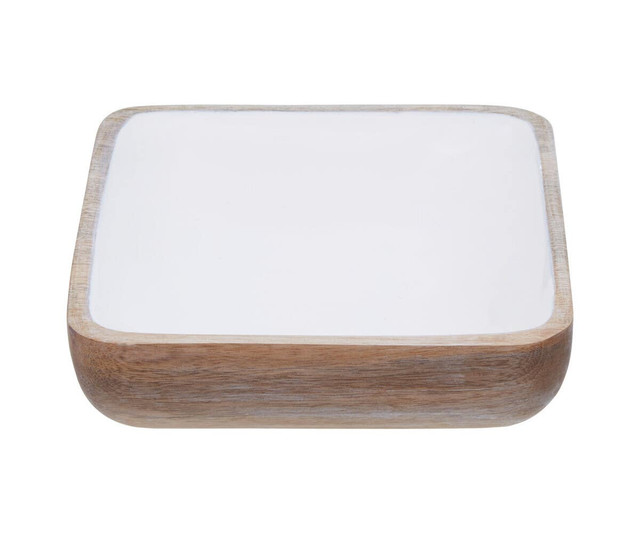 premier housewares Kara Medium Mango Wood Square Bowl