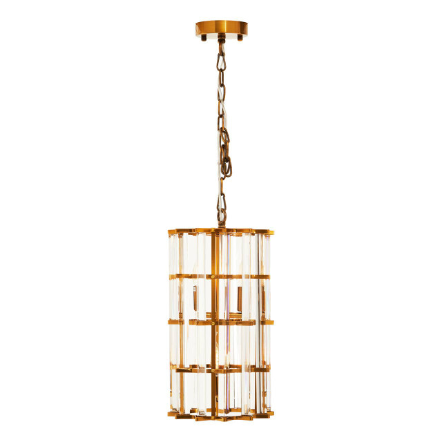 Premier Housewares Karli Brass Finish Small Vertical Light