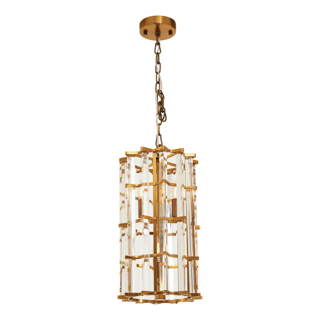 Premier Housewares Karli Brass Finish Small Vertical Light