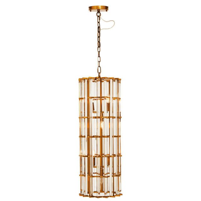 Premier Housewares Karli Brass Finish Vertical Light