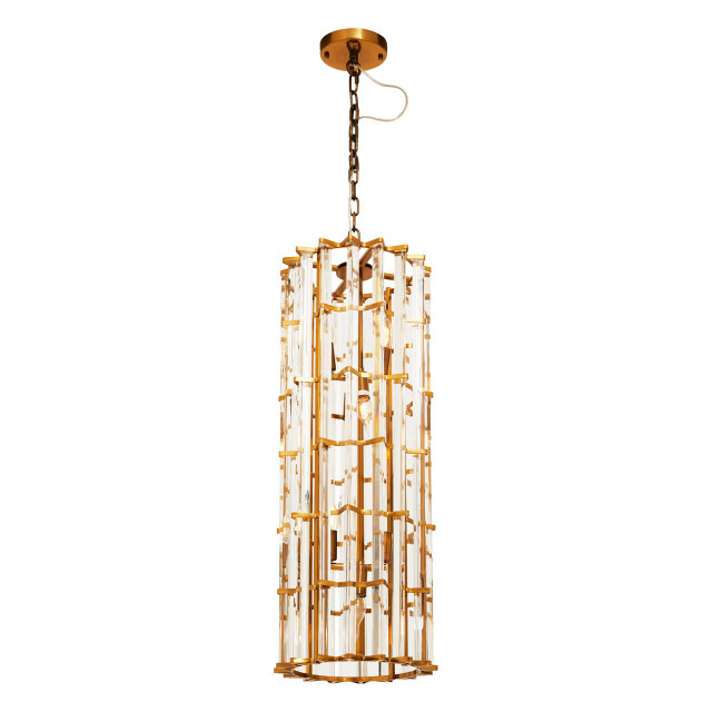 Premier Housewares Karli Brass Finish Vertical Light