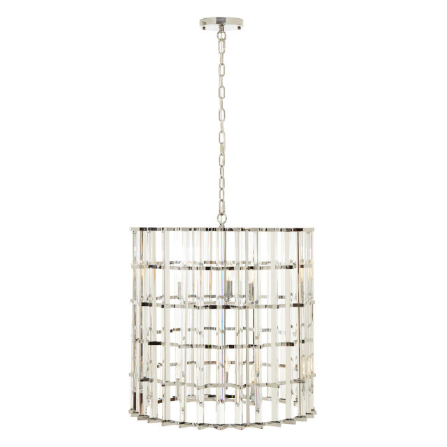Premier Housewares Karli Chrome And Glass Vertical Light