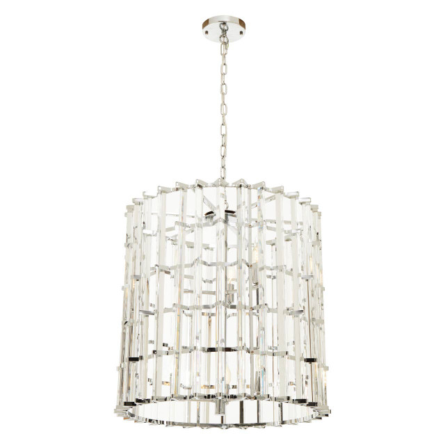 Premier Housewares Karli Chrome And Glass Vertical Light